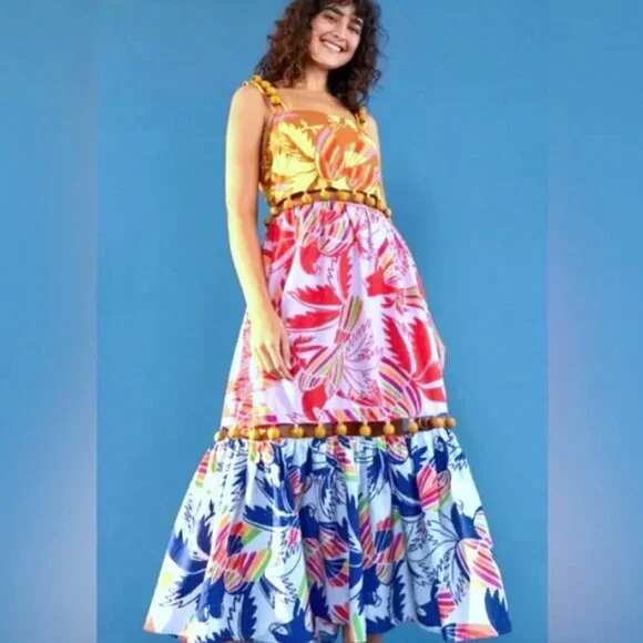 FARM Rio | Dresses | Farm Rio Multicolor Maxi Dress | Poshmark